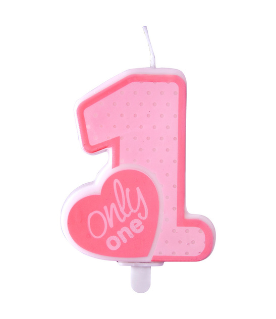 Świeczka urodzinowa roczek jeden 1 ONLY ONE