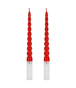 Świece stożkowe Mikołaj -  2szt