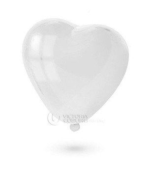 Balony lateksowe SERCE 25 cm – białe, 10 szt., dekoracyjne na wesele, walentynki