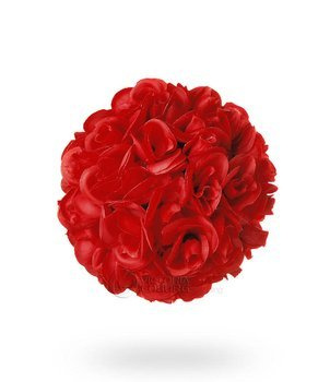 Kwiatowa kula 25cm - czerwona