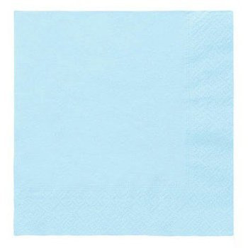 Serwetki papierowe jasnoniebieskie 33x33 cm – 20 szt. • 3-warstwowe dekoracyjne
