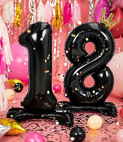 Balon foliowy STOJĄCA LICZBA 18 osiemnastka 84cm