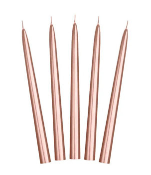 Świeca stożkowa - różowe złoto 1szt