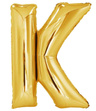 Balon foliowy 100cm - złota litera K