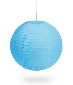 Lampion papierowy KULA – 40 cm, niebieski