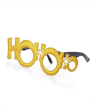 Okulary Świąteczne HOHOHO – Złoty Gadżet na Boże Narodzenie