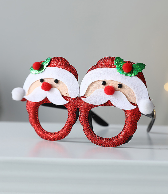 Okulary świąteczne Mikołaje – Gadżet na Boże Narodzenie, 16,5 cm