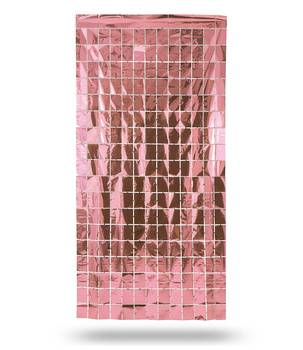 Kurtyna dekoracyjna SQUARE- różowe złoto