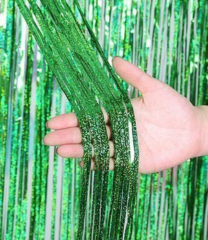 Kurtyna dekoracyjna BROKAT - zielona