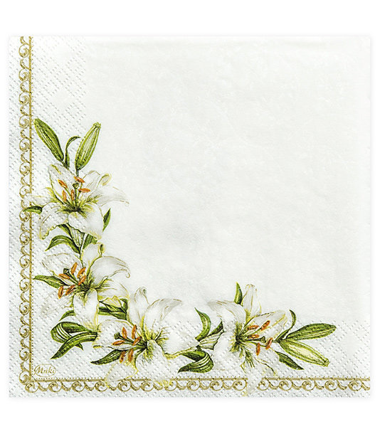 Serwetki I Komunia Święta - kielich kwiaty 20szt