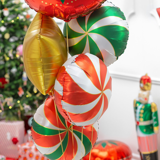 Balon foliowy cukierek lizak 35cm na święta green