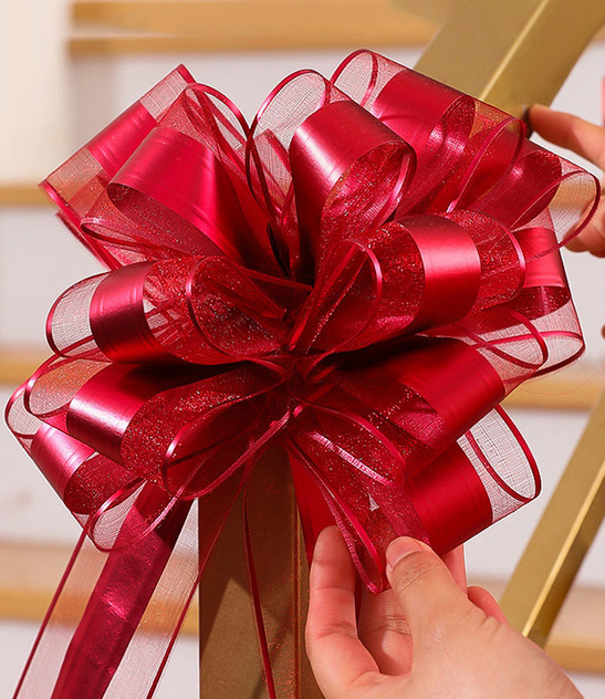 Kokarda dekoracyjna ściągana BORDO