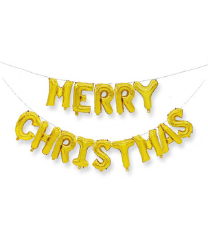 Girlanda balonowa napis MERRY CHRISTMAS 14szt 40cm
