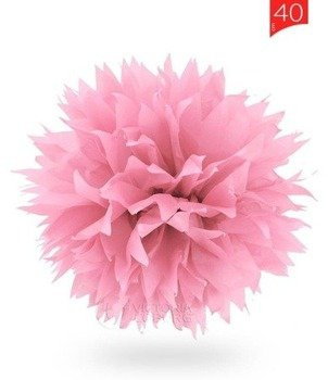 Pompon z bibuły KULA 40cm - róż