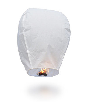 Lampion latający SkyWish - biały