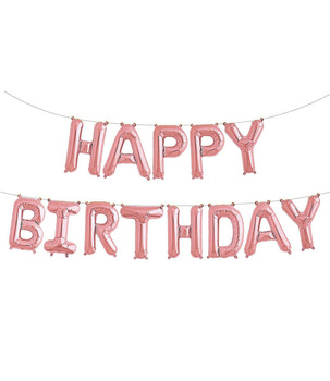 Balony foliowe napis HAPPY BIRTHDAY 40cm