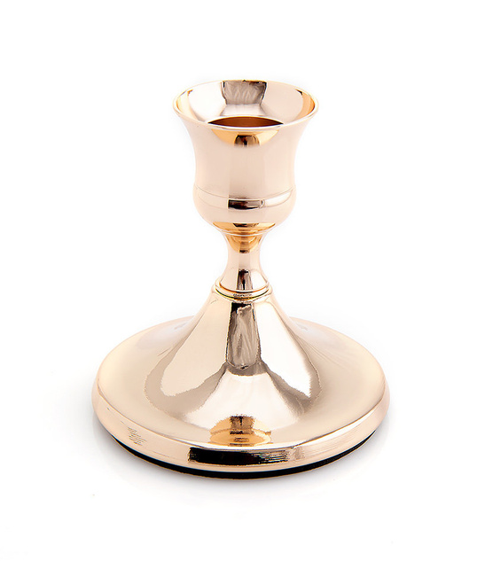 Świecznik metalowy złoty GLAMUR 7,5cm