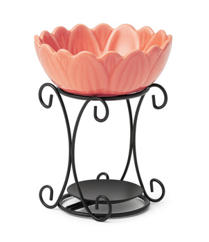 Podgrzewacz do Olejków Lotos Świecznik Ceramiczny Metal Aromaterapia