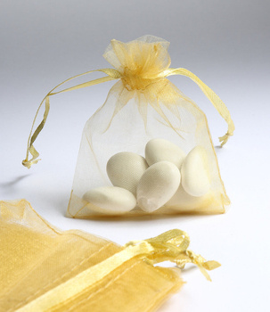 Woreczek z organzy 7x9cm - beżowy