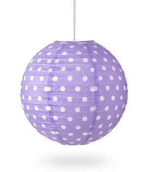 Lampion KULA papier DOT 40cm - lawendowy
