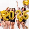 Zestaw Balonów Foliowych ROK 2026 Złoty – 100 cm na Sylwestra