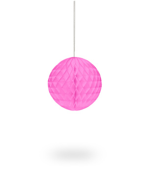 Lampion Kula Plaster Miodu 10 cm różowy – dekoracja wisząca 3D