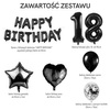Zestaw urodzinowy czarny 18 urodziny