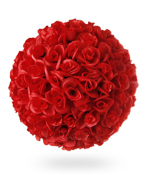 Kwiatowa kula 40cm XXL - czerwona