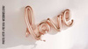 Balon foliowy napis LOVE - srebrny