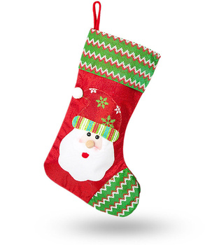 Świąteczna skarpeta na prezenty Mikołaj 27x45 cm – ozdoba świąteczna