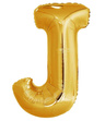 Balon foliowy 100cm - złota litera J