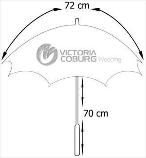 Parasolka z koronką BRIDGET - różowa