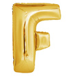 Balon foliowy 100cm - złota litera F