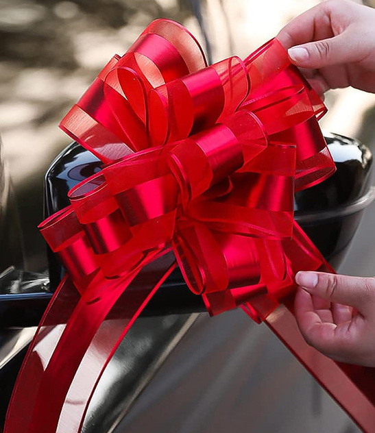 Kokarda dekoracyjna ściągana CZERWONA