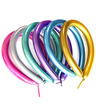 Balony rurki metalizowany miks kolorów 100 szt. – Do modelowania kształtów