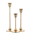 Świeczniki metalowe złote GLAMUR 3szt - 26cm