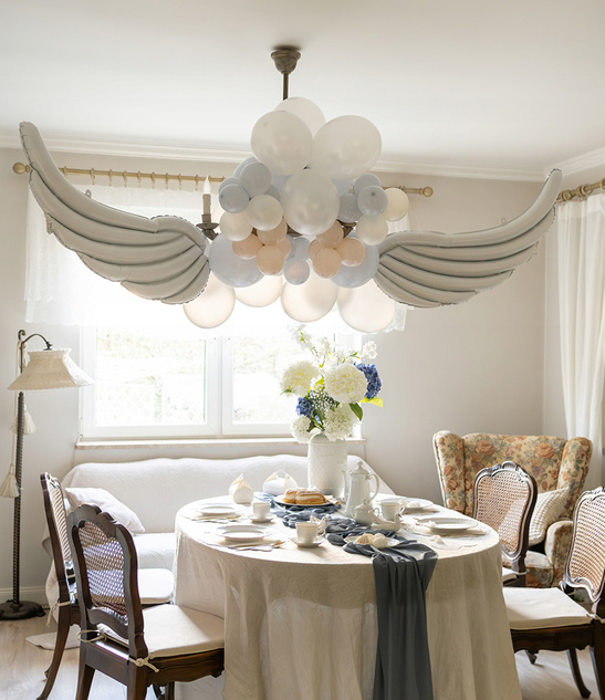 Balony Foliowe Skrzydła 2 szt. Białe – Komunia, Chrzest, Dekoracja