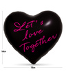 Balon foliowy serce czarne 160×150 cm z napisem Let's love together