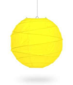 Lampion asymetryczny 30cm - żółty