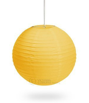 Lampion papierowy KULA – 40 cm, żółty
