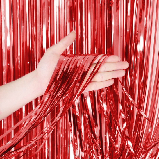 Kurtyna dekoracyjna Premium - czerwona