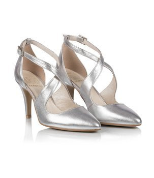 Buty ślubne IDA srebrne
