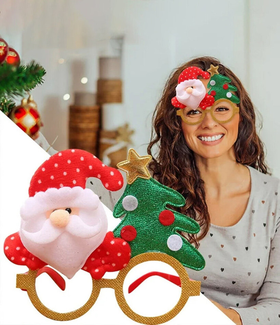 Okulary świąteczne z Mikołajem