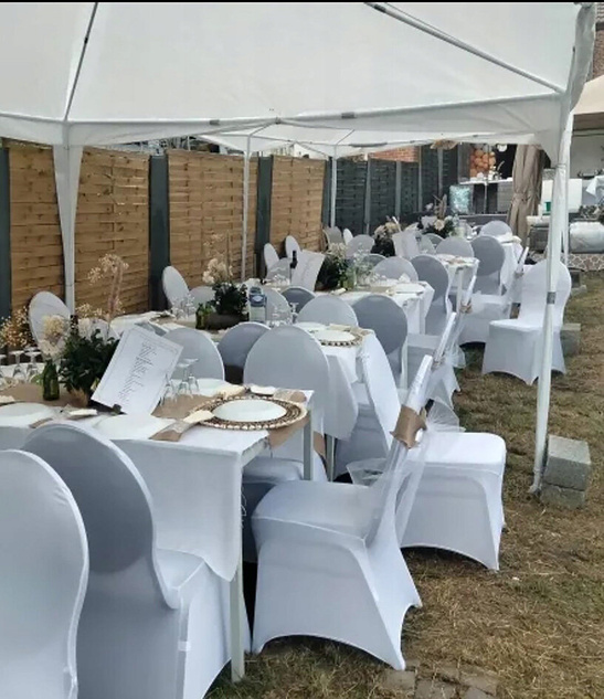 Pokrowiec Elastyczny na Krzesło Biały – Uniwersalny, Łatwy w Czyszczeniu