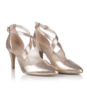 Buty ślubne IDA złote