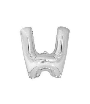 Balon foliowy 40cm - srebrna litera W