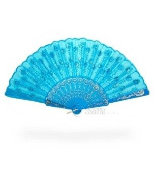 Wachlarz hiszpański CEKIN - niebieski