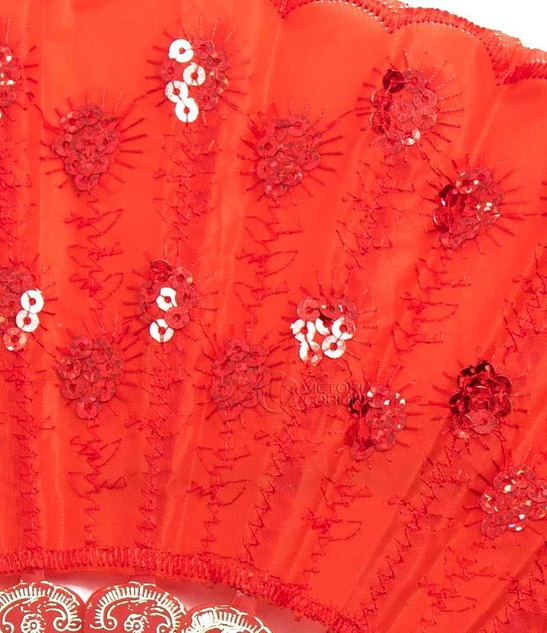 Wachlarz hiszpański CEKIN - czerwony