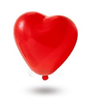 Balony lateksowe SERCE 25 cm – Czerwone, 10 szt., idealne na wesele i walentynki