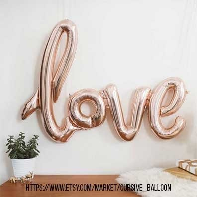Balon foliowy napis LOVE - róż